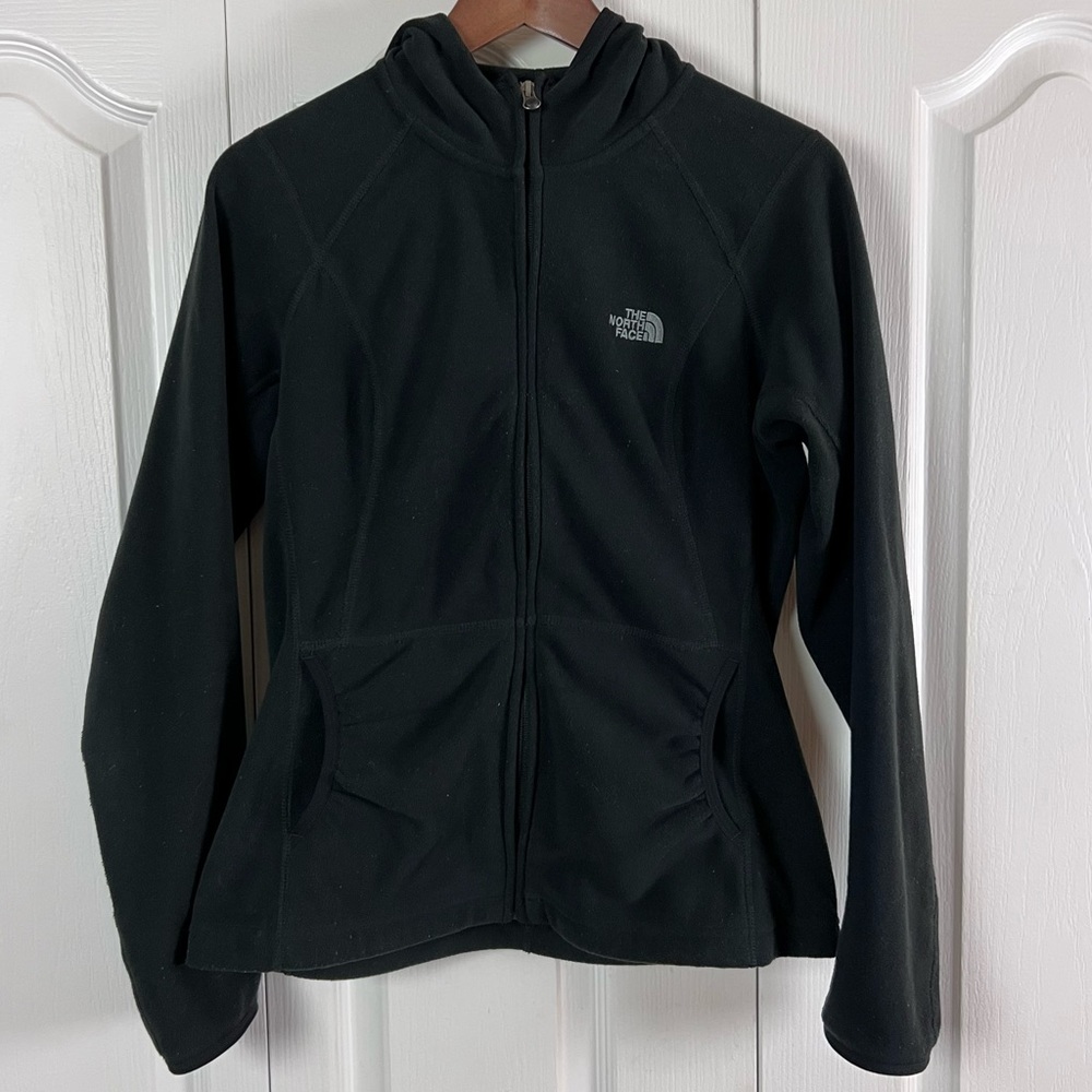 The North Face Women's Polartec Fleece Black Zip-Up Hoodie Sweater Jacket